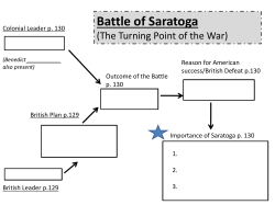 Battle of Saratoga