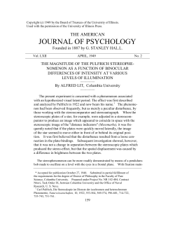 Article - The Pulfrich Effect