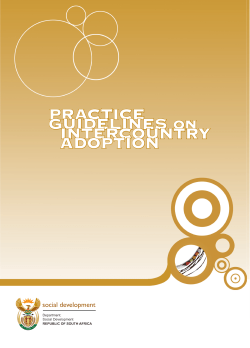PRACTICE GUIDELINES on INTERCOUNTRY ADOPTION