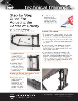 Step by Step Guide For Adjusting the Center of Gravity