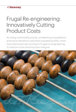 Frugal Re-engineering: Innovatively Cutting Product Costs