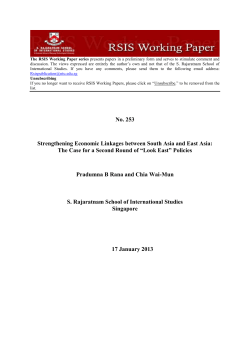 No. 253 Strengthening Economic Linkages between South Asia and