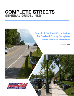 Complete Streets - Road Commission for Oakland County