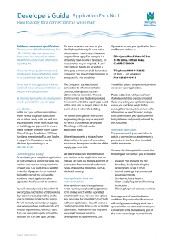 Guidance Notes - Dwr Cymru Welsh Water