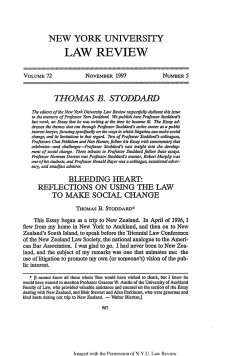 Bleeding Heart: Reflections on Using the Law to Make Social Change`