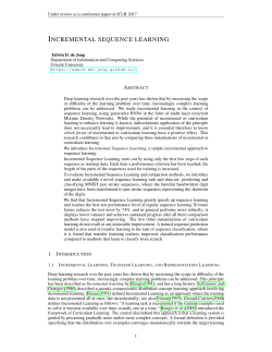 incremental sequence learning