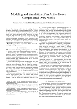 Modeling and Simulation of an Active Heave Compensated Draw