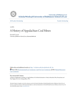 A History of Appalachian Coal Mines - ScholarWorks