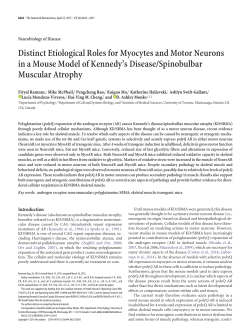 Distinct Etiological Roles for Myocytes and Motor Neurons in a