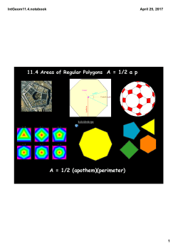 11.4 Areas of Regular Polygons