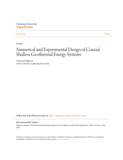 Numerical and Experimental Design of Coaxial Shallow Geothermal