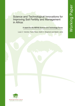 Science and Technological Innovations for Improving Soil Fertility