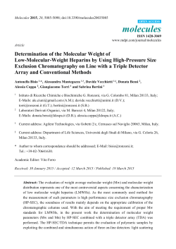 Determination of the Molecular Weight of Low-Molecular