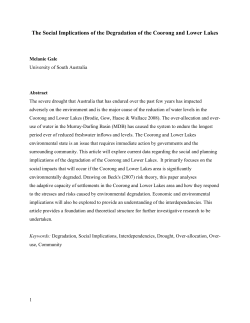 The Social Implications of the Degradation of the Coorong and