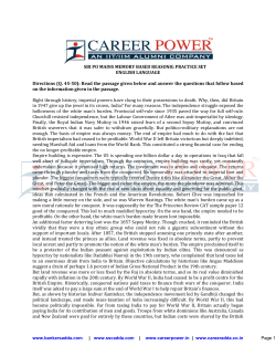 SBI PO MAINS MEMORY BASED REASONIG