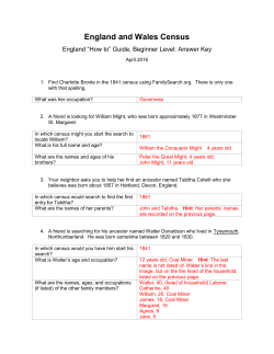 England and Wales Census