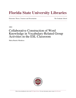 Collaborative Construction of Word Knowledge in