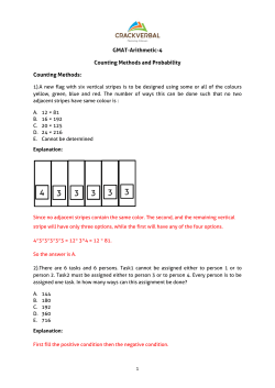 GMAT-Arithmetic-4 Counting Methods and Probability Counting