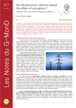 the G-Mond Note n&deg;7  - Paris School of Economics