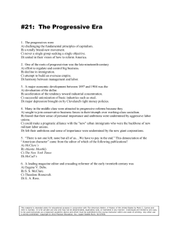 21: The Progressive Era - apush-xl