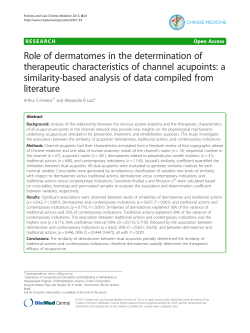 Role of dermatomes in the determination of therapeutic