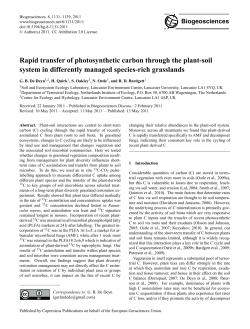 Rapid transfer of photosynthetic carbon through