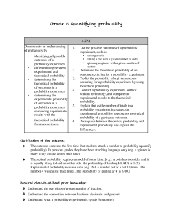 Grade 6 Quantifying probability