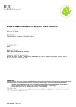 Europe, Constitutional Debates and the Spanish State of