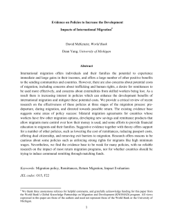 Evidence on Policies to Increase the Development Impacts of