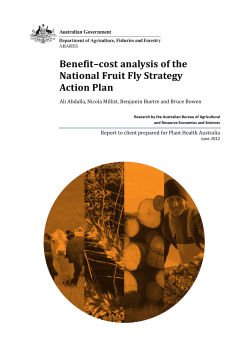 Benefit&ndash;cost analysis of the National Fruit Fly