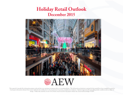 Holiday Retail Outlook - AEW Capital Management