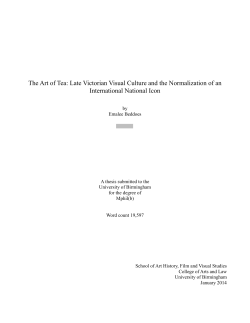 The art of tea: late Victorian visual culture and the normalization of