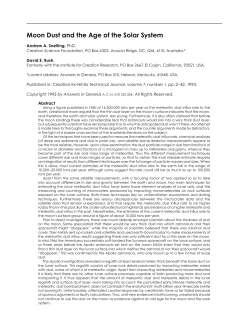 Moon Dust and the Age of the Solar System