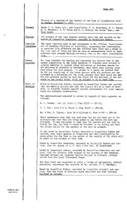 Page 108. Minutes of a meeting of the Council of the Town of