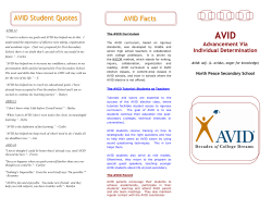 AVID Brochure - North Peace Secondary School