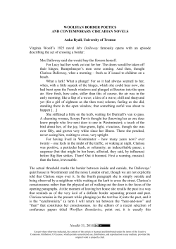 Nordlit 31, 2014 WOOLFIAN BORDER POETICS AND