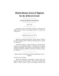 In re Giannelli - USPTO e-FOIA page