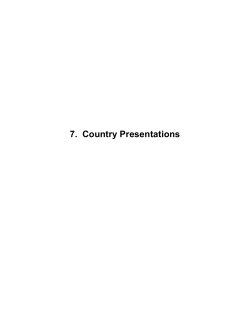 7. Country Presentations