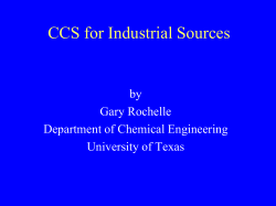 CCS for Industrial Sources