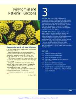 Polynomial and Rational Functions