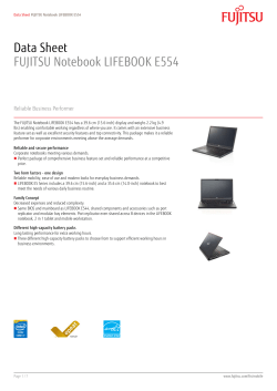 Data Sheet FUJITSU Notebook LIFEBOOK E554