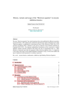 History, variants and usage of the &ldquo;Morrison equation&rdquo; in enzyme
