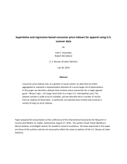 Superlative and regression-based consumer price indexes