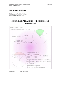 Circular Measure - MK Home Tuition
