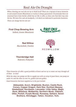 Drinks Menu - the Hillary Step