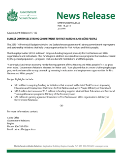 Government Relations 15-125 BUDGET CONTINUES STRONG