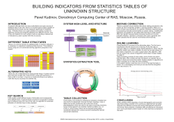 Building Indicators from Statistics Tables of Unknown Structure
