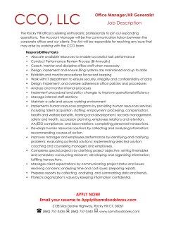 Job Description - Sam`s Food Stores