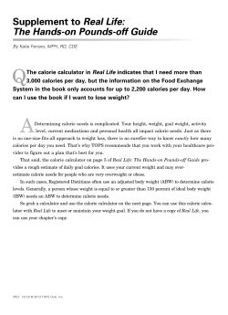 Calorie Calculator