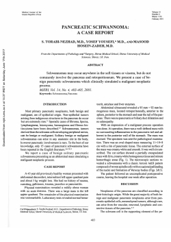 pancreatic schwannoma: a case report